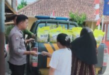 Polsek Pasawahan Laksanakan Patroli Kamtibmas Sekaligus Dukung Gerakan Pangan Murah Beras SPHP