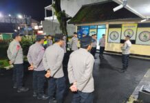 Patroli Gabungan Zona I Polres Kuningan Dimulai dari Apel di Mapolsek Cilimus