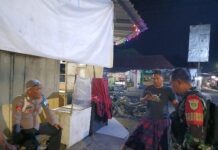 Sinergitas TNI-Polri, Kanit Propam Polsek Ciwaru Bersama Koramil Gelar Patroli Malam Jaga Kamtibmas