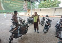 Bhabinkamtibmas Desa Kadurama Imbau Satpam Toko Tingkatkan Kewaspadaan Selama Ramadhan