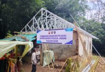 Kanit Binmas Polsek Cidahu Monitoring Pembangunan Rutilahu Ditressiber Polda Jabar