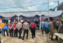 Polsek Ciawigebang Bersama Polres Kuningan Hadir Beri Rasa Aman dalam Kegiatan Gerakan Pangan Murah di Balai Desa Susukan