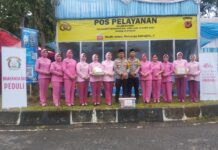 Kapolres Kuningan Tinjau Kesiapan Pos Pelayanan Terminal Kertawangunan, Beri Motivasi dan Arahan Personel