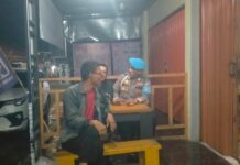 Patroli Malam Polsek Ciwaru, Sampaikan Imbauan Kamtibmas kepada Warga