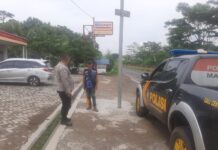 Piket Polsek Kramatmulya Laksanakan Patroli Siang Jaga Keamanan di Wilayah Hukum Polsek Kramatmulya Sambangi Alfamart Desa Cilaja
