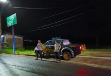 Ka SPKT 1 Polsek Mandirancan Patroli Dini Hari, Amankan Pemukiman Warga dan Perbatasan