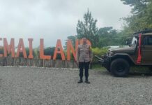 himbau jaga kamtibmas , personil polsek cigugur patroli dialogis monitoring ciremai land