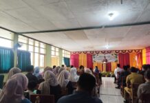 AIPDA Epa Sukmana Pererat Silaturahmi Melalui Halal Bihalal SMPN 1 Cigandamekar