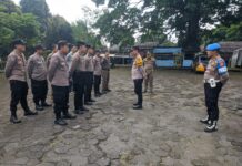 Polsek Cilimus Siagakan Personel Amankan Kegiatan Kenegaraan di Linggajati