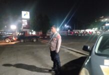Patroli KRYD Malam, Bhabinkamtibmas Polsek Ciawigebang Sambangi SPBU Ciawigebang Antisipasi C3