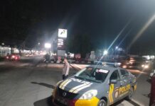 Antisipasi C3, Bhabinkamtibmas Polsek Ciawigebang Gelar Patroli KRYD Malam Hari di SPBU Ciawigebang