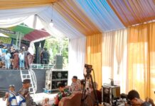 Pengamanan Hiburan Warga di Desa Sukamukti, Bhabinkamtibmas Polsek Ciawigebang dan Babinsa Hadir Jaga Kamtibmas