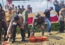 Peresmian Groundbreaking Jembatan Gantung Penghubung Antar Dusun di Kuningan