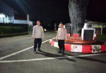 Wujudkan Wilayah Tanpa Celah, Ka SPKT 3 Polsek Mandirancan Pertebal Pengamanan Jalur Perbatasan di Tugu Macan