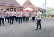 Kapolsek Cilimus Pimpin Langsung Apel Pengamanan Nobar Persib Bandung