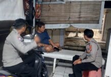 GIAT SAMBANG BHABINKAMTIBMAS AJAK WARGA TETAP JAGA KEAMANAN