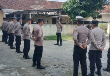 Apel Kesiapan Pengamanan Nobar Persib Vs Persijap, Polsek Ciawigebang Polres Kuningan Siagakan Personel Antisipasi Gangguan Kamtibmas