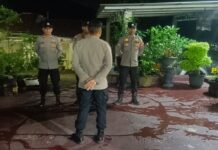 Cegah gangguan kamtibmas, KAPOLSEK pimpin apel malam di lanjutkan patroli KRYD, di Wil Subang dan Cilebak.