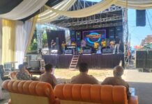 Jaga Kondusivitas Kamtibmas, Bhabinkamtibmas Polsek Ciawigebang Amankan Hiburan Masyarakat di Desa Kapandayan