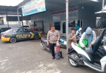 Patroli KRYD Siang Hari, Bhabinkamtibmas Polsek Ciawigebang Sambangi Dino Waterpark Antisipasi Gangguan Kamtibmas