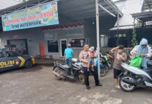 Jaga Kondusivitas Wilayah, Bhabinkamtibmas Polsek Ciawigebang Patroli KRYD Siang Hari di Dino Waterpark