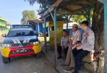 Polsek Cidahu Sambangi Pangkalan Ojek Desa Cidahu, Pererat Sinergi Jaga Kamtibmas
