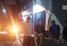CEGAH GANGGUAN KAMTIBMAS, PERSONIL POLSEK SUBANG GIATKAN PATROLI MALAM.