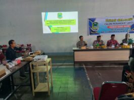 Bhabinkamtibmas Desa Sidaraja Kawal Uji Kompetensi Calon Kadus Manis
