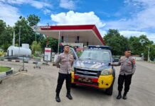 Polsek Cidahu Laksanakan Patroli Obyek Vital, Jaga Keamanan SPBU”