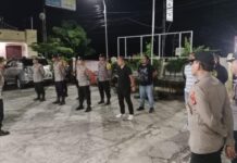 Polsek Zona 4 Gelar Apel KRYD Gabungan, Antisipasi Malam Mingguan”
