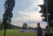 Kawal Seribu Jemaah Shalat Id, Polsek Mandirancan Jalin Sinergi Pengamanan di Lapangan Bola Mandirancan