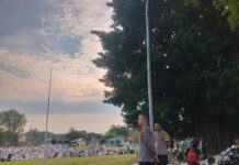 Antisipasi Curanmor Saat Shalat Idul Adha, Personel Polsek Mandirancan Perketat Penjagaan Lapangan Bola