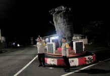 Gencarkan Patroli KRYD, Ka SPKT 3 Polsek Mandirancan Amankan Tugu Macan Cirea dari Aksi Balap Liar