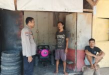 Tanggulangi Polusi Suara, Personel Polsek Mandirancan Petakan Bengkel Penyedia Suku Cadang Non-Standar