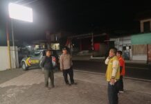 himbau jaga kamtibmas , personil polsek cigugur patroli dialogis monitoring alfamart cipari