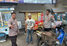 Antisipasi Kerawanan Akhir Pekan, Polsek Mandirancan Siaga di Kawasan Pertokoan Indomaret Desa Nanggela