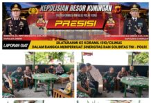 Sinergitas TNI-Polri Semakin Solid, Polsek Cilimus Jalin Silaturahmi dengan Koramil 1510/Cilimus