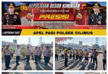 Semangat Pengabdian Personel Polsek Cilimus Diperkuat Melalui Apel Pagi Rutin