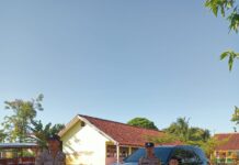 Anggota Polsek Ciawigebang Amankan Tasyakuran Masjid dan Asrama Santri Ponpes Riyadul Awamil, Kapolres Kuningan Hadiri Kegiatan