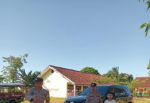 Hadirkan Rasa Aman, Anggota Polsek Ciawigebang Kawal Tasyakuran Masjid dan Asrama Santri Ponpes Riyadul Awamil