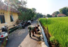 Jaga Lingkungan Tetap Bersih, Bhabinkamtibmas Desa Kadurama Bersama Babinsa dan Warga Gelar Jumsih