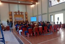 Kapolsek Ciawigebang Hadiri Pelantikan dan Pengambilan Sumpah Sekretaris Desa Pamijahan