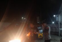 CEGAH GANGGUAN KAMTIBMAS DAN C3, POLSEK SUBANG INTENSIFKAN PATROLI MALAM HARI.