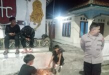 POLSEK SUBANG LAKSANAKAN PATROLI BERSAMA WARGA CEGAH GANGGUAN KAMTIBMAS.