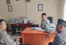 Bhabinkamtibmas Desa Muncangela Pererat Silaturahmi Kamtibmas Bersama Perangkat Desa