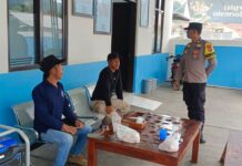 BHABINKAMTIBMAS DESA SUBANG BRIPKA OPIK, SAMBANGI WARGA SAMPAIKAN PESAN KAMTIBMAS.