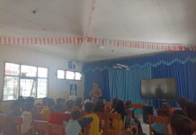 WUJUDKAN SEKOLA RAMAH ANAK, KAPOLSEK SUBANG IPTU SUHANDI BERIKAN EDUKASI KEPADA PESERTA MPLS DI SMPN 1 SUBANG.