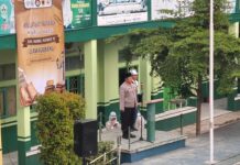 Polsek Ciawigebang Dukung Pembentukan Karakter Siswa Baru pada Pembukaan MPLS SMK Model Patriot IV Ciawigebang