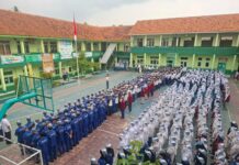 Pembukaan MPLS SMK Model Patriot IV Ciawigebang, Polsek Ciawigebang Ajak Siswa Baru Jadi Pelajar Berprestasi dan Taat Hukum