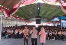 Melalui MPLS, Polsek Ciawigebang Ajak Siswa Baru SMK Negeri 5 Kuningan Jadi Pelajar Berkarakter